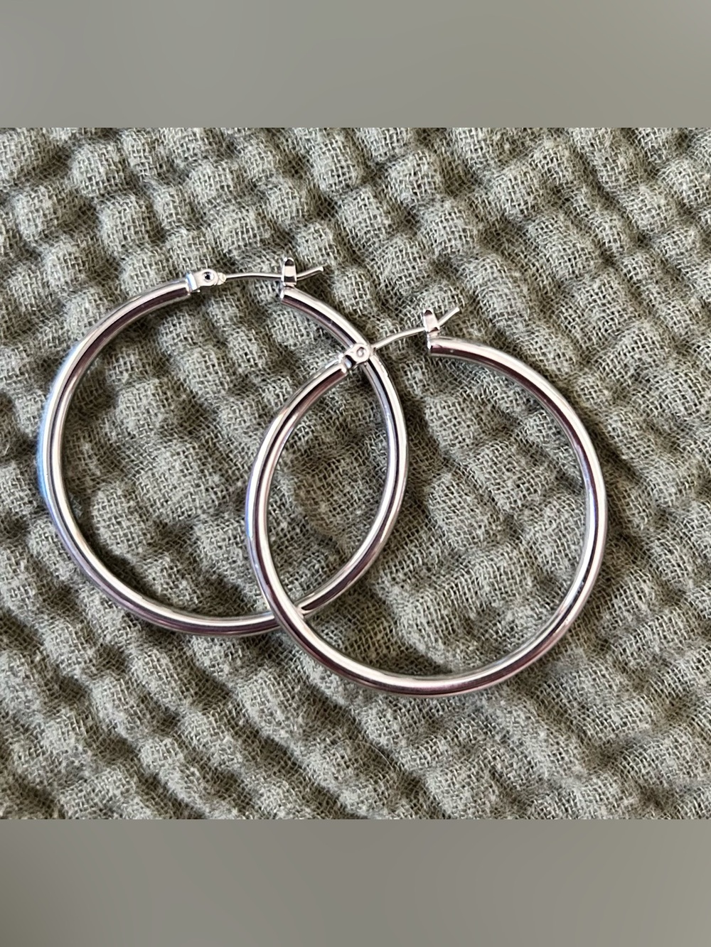 Polished Silver Hoop Earrings — Classic Everyday Hoops